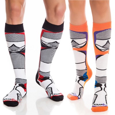 Дамски и мъжки дълги чорапи KrakMe - Nindja strike x Orange Striper